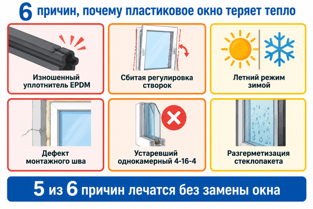 Утепление пластикового окна без замены — иней и конденсат зимой